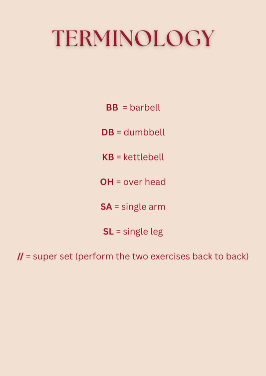 4 WEEK GYM PROGRAM